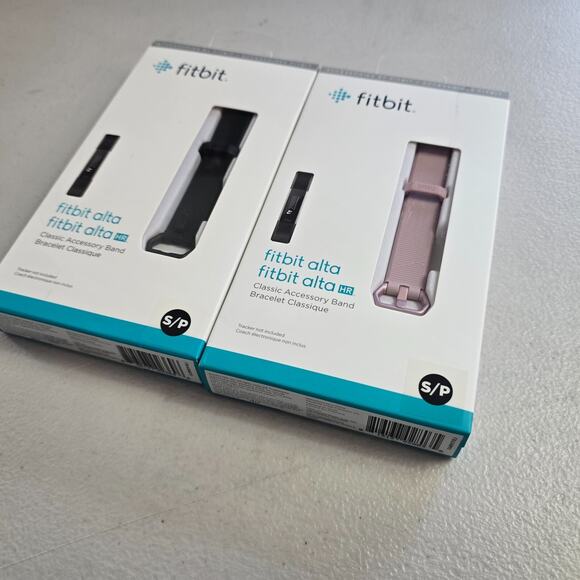 Fitbit Alta Classic Accessory Bands Bracelets Small 1 Black and 1 Pink NIB - Picture 12 of 15